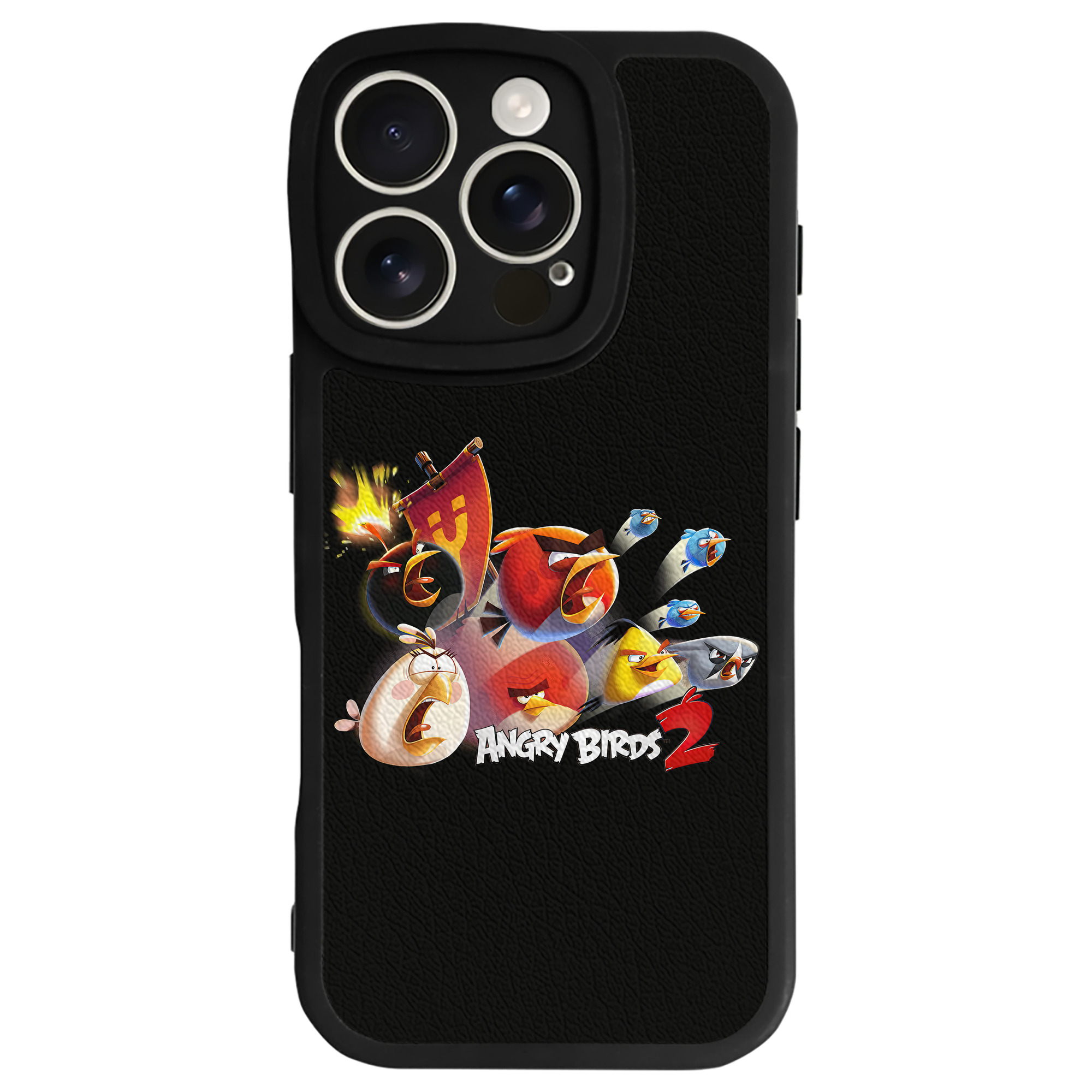 （画像用） Angry Birds アングリーバード 【iPhone 16シリーズ対応】シリコンスマホケース（レザー調） 材質：シリコン